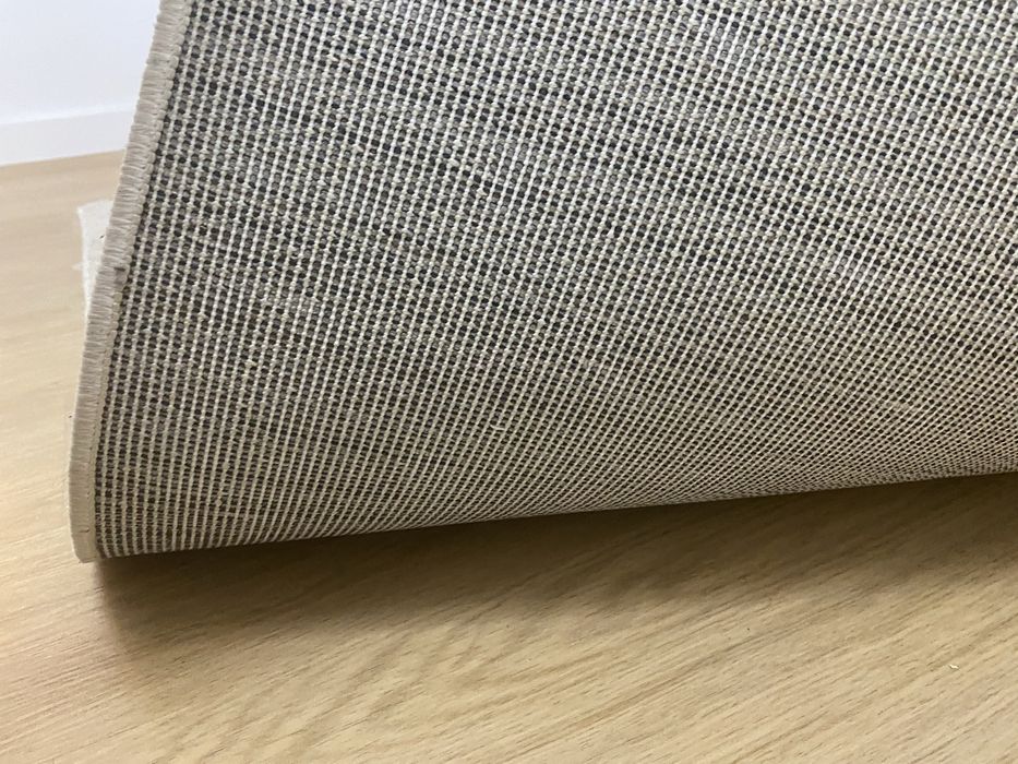 Tapete de área de luxo bege / cinzento claro 210x160