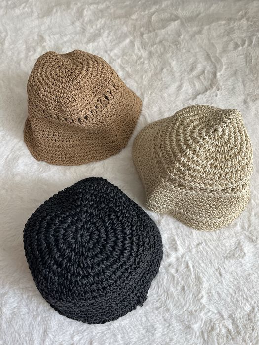 Шляпка панамка натуральна з рафії