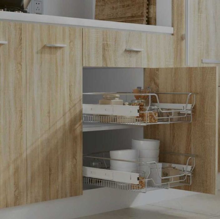 Cargo szuflada teleskopowa kosz do szafki kuchennej zestaw 2 sztuk