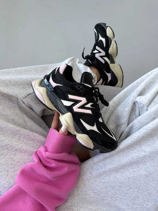 !ВАУ! New Balance 9060 Black Suede Pink 36 37 38 39 40 41