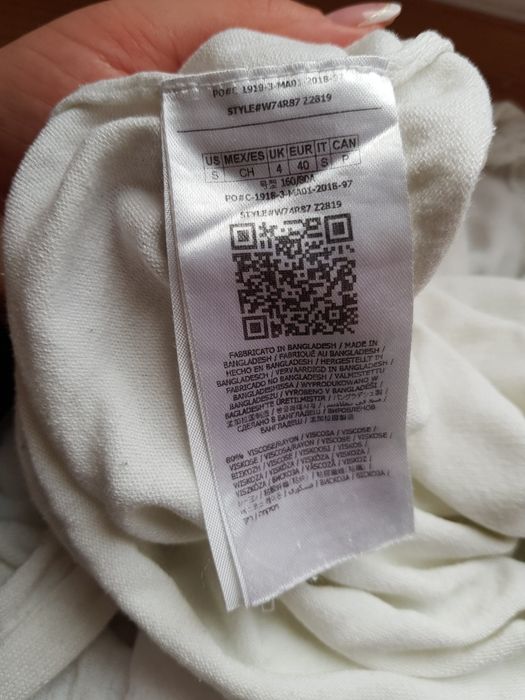 Sweter guess S kremowy biały z dżetami odkryte plecy dzianowy