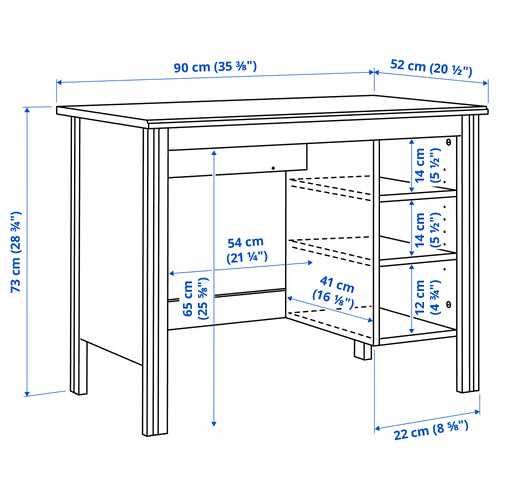 Biurko IKEA Brusali 90cm x 73cm x 52cm