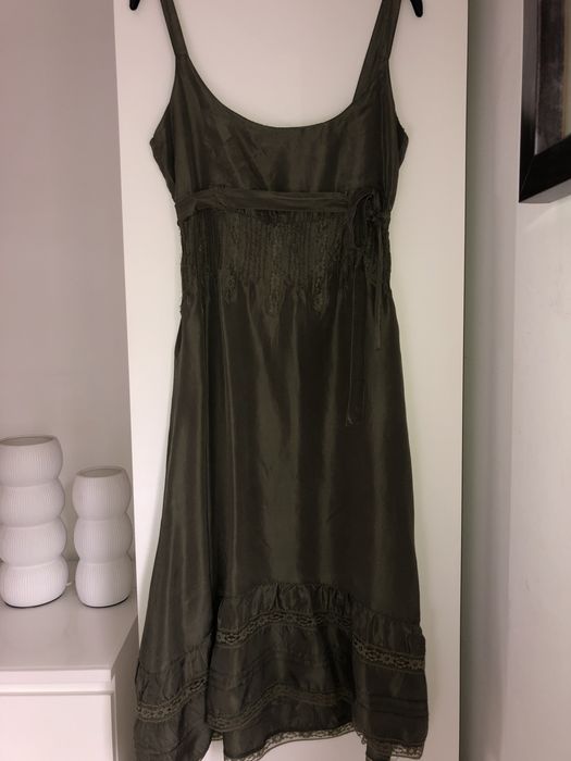 Vestido comprido em cetim