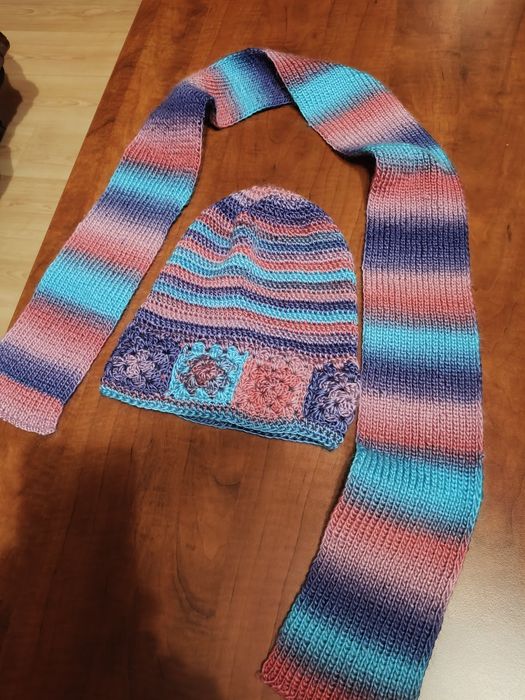 Komplet czapka i szalik handmade