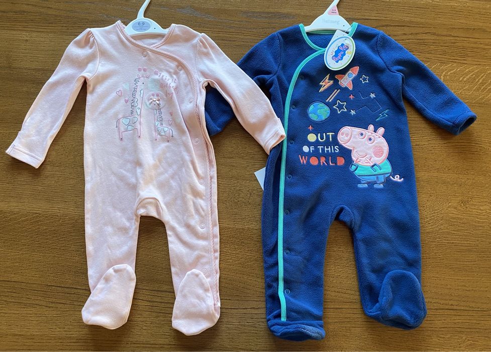 Pajac 74 cm Polarowy Nutmeg Disney Świnka Peppa Pig 6- 9 miesięcy