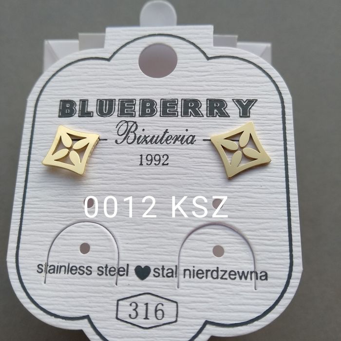 Kolczyki! Różne wzory! Stal Chirurgiczna pokryta złotem lub srebrem!