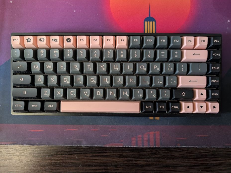 Клавіатура Akko 3084b plus pink switch. Механічна клавіатура