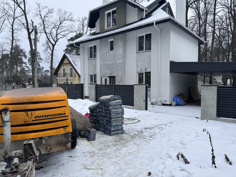 Стяжка підлоги Машинная Полусухая Напівсуха Стяжка пола