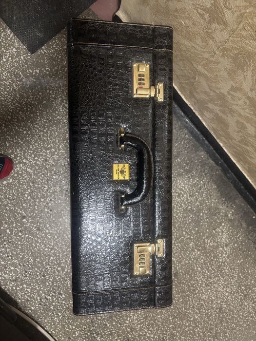 Duża walizka vintage / kuferek – Silver Design Milan – czarna, szyfry