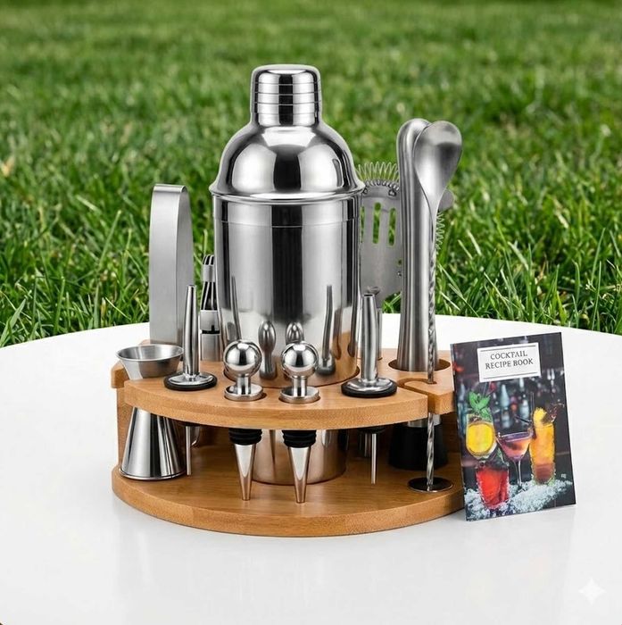 Zestaw Barmański Shaker Do Drinków 12w1 Akcesoria + GRATIS Na Prezent
