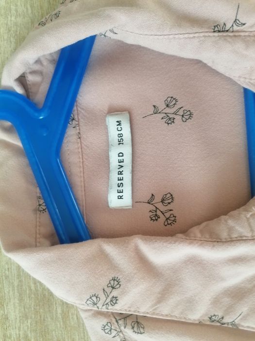 bluzka pudrowy róż wiskoza koszula stan idealny Reserved 158