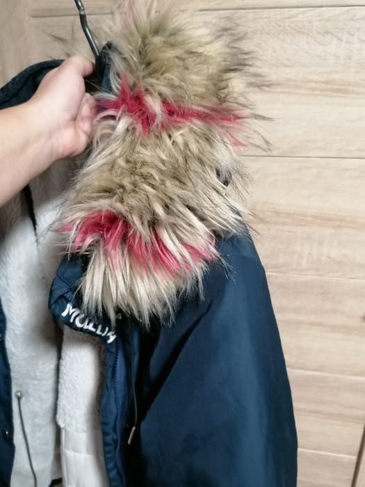 Kurtka płaszcz gruba ciepła futerko