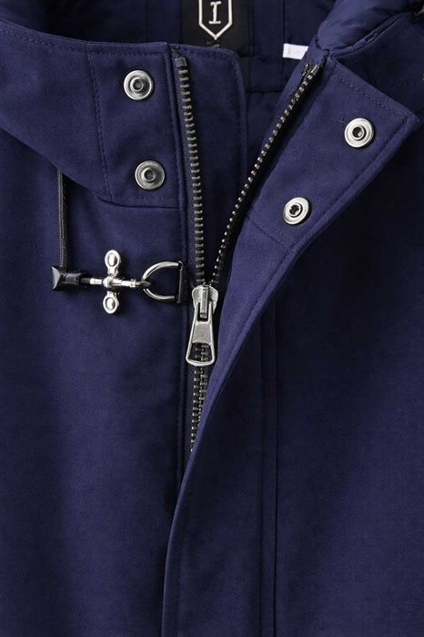 Casaco Parka Suits Inc Azul-Escuro com Capuz e Forro Acolchoado – M