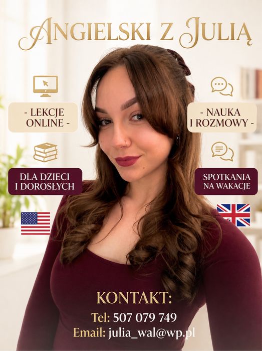 Zajecia z języka angielskiego dla dzieci, młodzieży i dorosłych ONLINE i STACJONARNIE