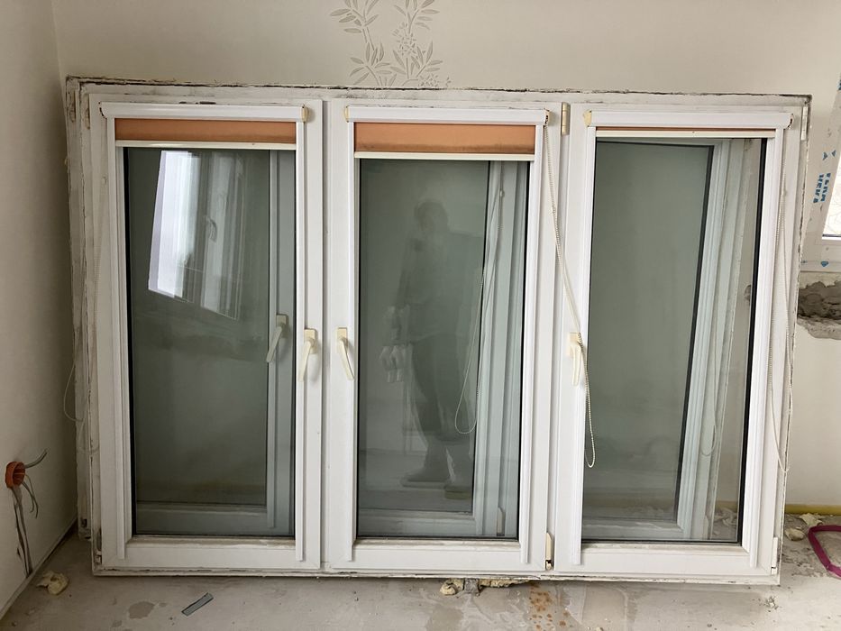 Okna plastikowe dwu szybowe  używane pcv