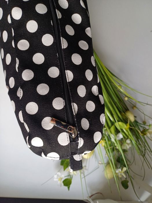 Czarny organizer w białe kropki do torebki O Bag Standard