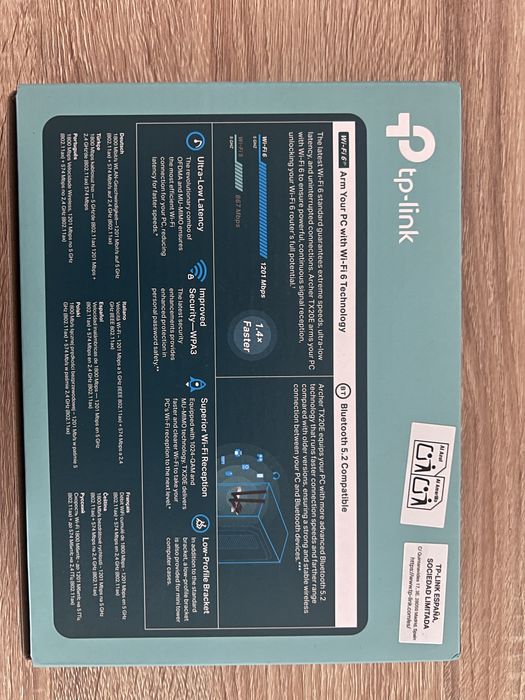 TP-Link AX1800 Wi-Fi 6 Bluetooth 5.2 PCIe Adapter