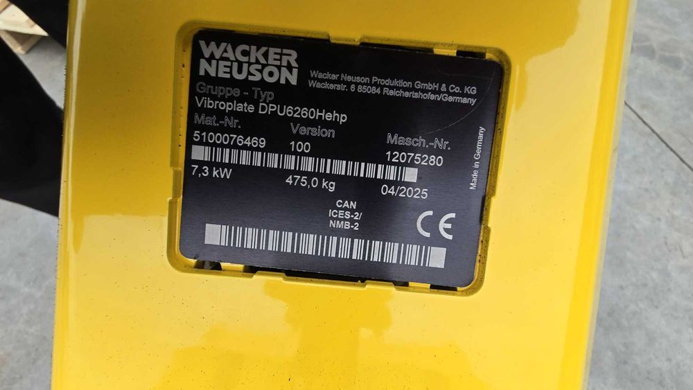 Zagęszczarka dwukierunkowa WACKER NEUSON DPU 6260 Hehp DPU 6555 NOWA