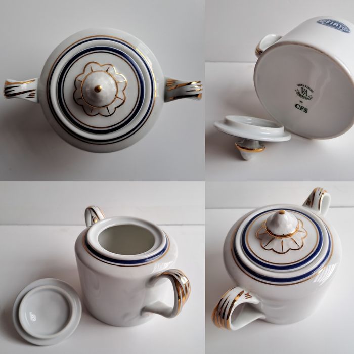 Duas peças Vista Alegre com logotipo Fiat