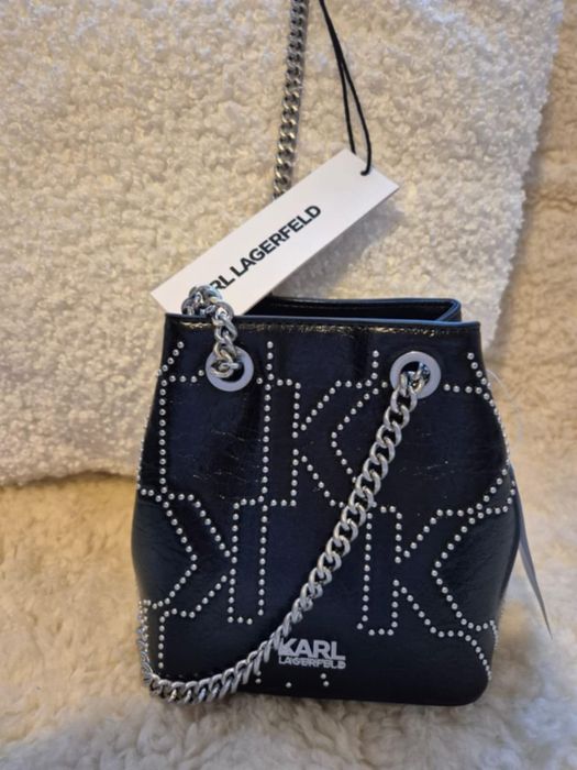 Torebka skórzana Karla Lagerfeld