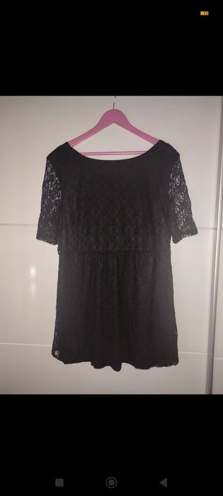 Vestido preto de renda novo - com forro