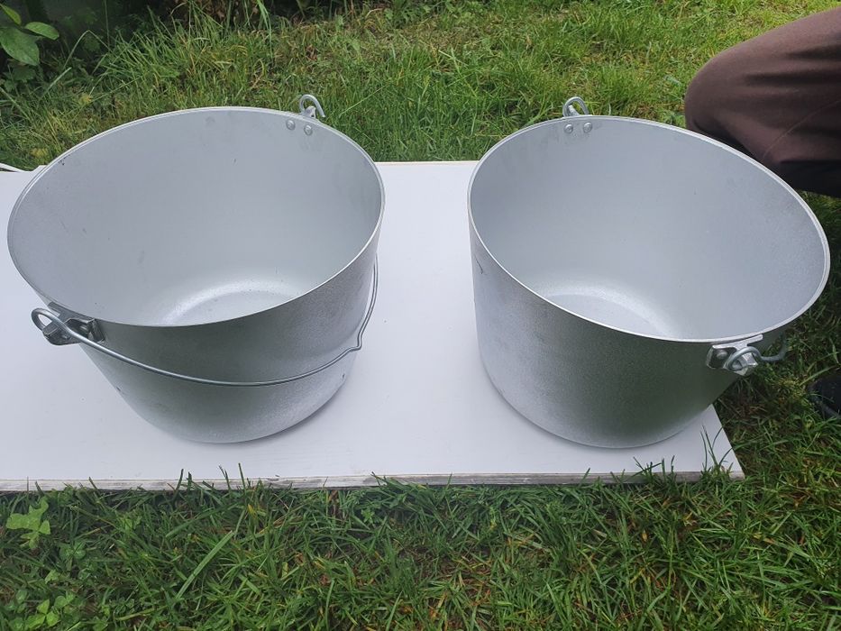 Казан походный (12 л) алюминиевый литой с крышкой и дужкой
