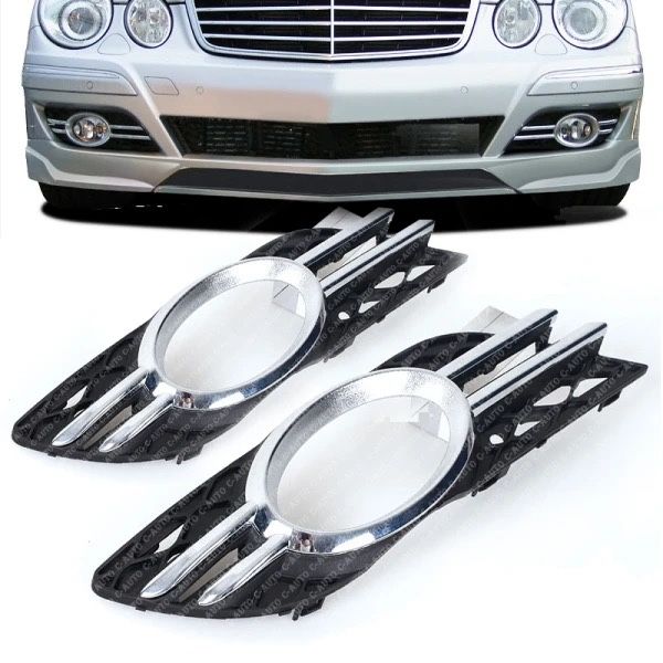 Хром решітка на туманку туманка противотунка W211 E211 S211 Mercedes
