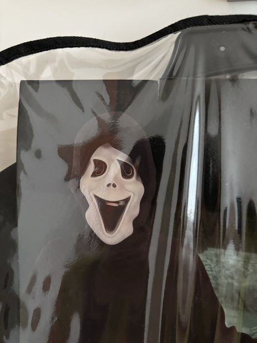Túnica e capuz com máscara do Diabo, 7-10 anos