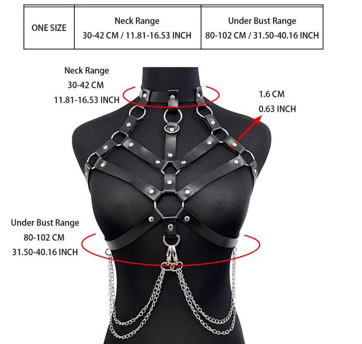 Harness z łańcuszkami