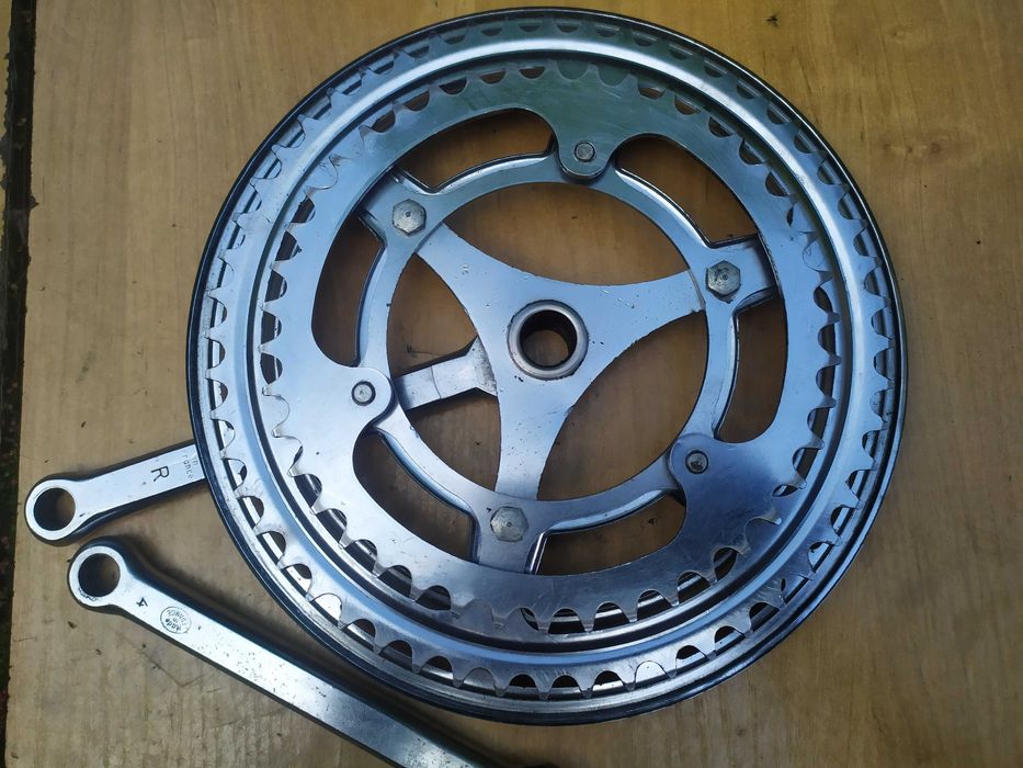 SOLIDA klasyczne korby na klin made France  Stal  170mm 42/52T  Polecam