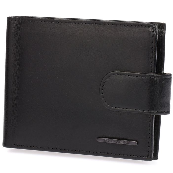 Skórzany portfel męski z systemem antykradzieżowym czarny wytrzymały
