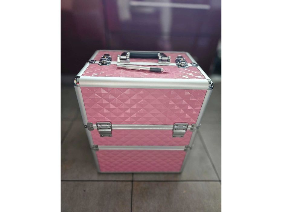 Pojemny Solidny Kuferek Kosmetyczny Na Kosmetyki Lakiery Lampę XL