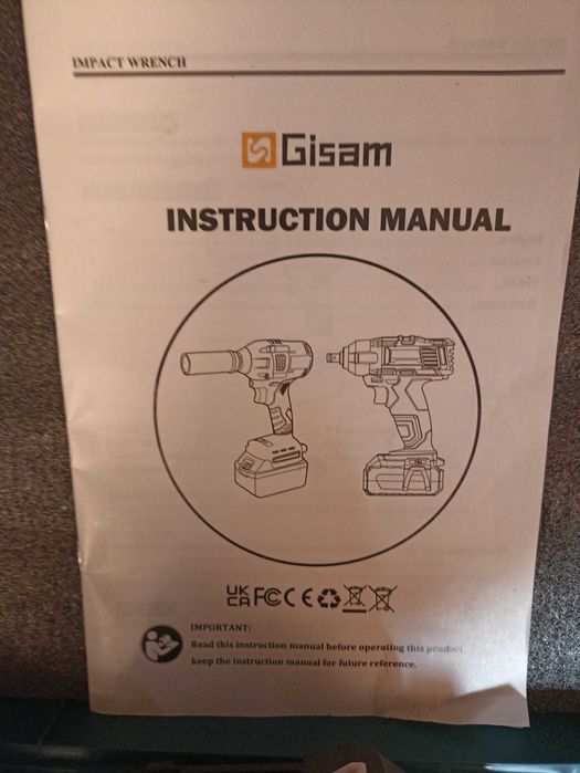 Гайковерт потужний акумулляторний Gisam 2800нм.новий