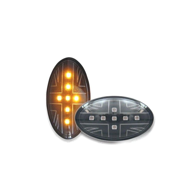 CONJUNTO DE INDICADORES LATERAIS PARA MINI R50 52 53 01-06 LED PRETOS