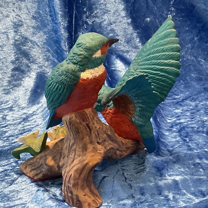 Guarda rios casal de aves pintura manual 15 cm