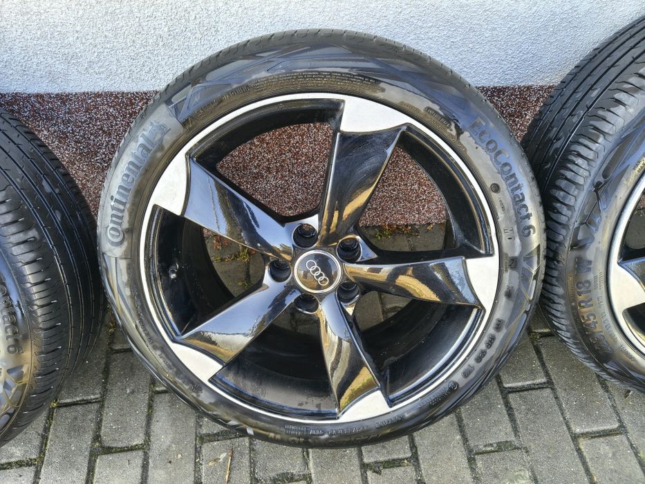 Koła felgi Letnie Rotory 225/45/18 5x112 Audi VW 66.6Opony Continental