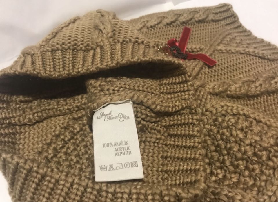 Szal komin marki Angels  karmelowy