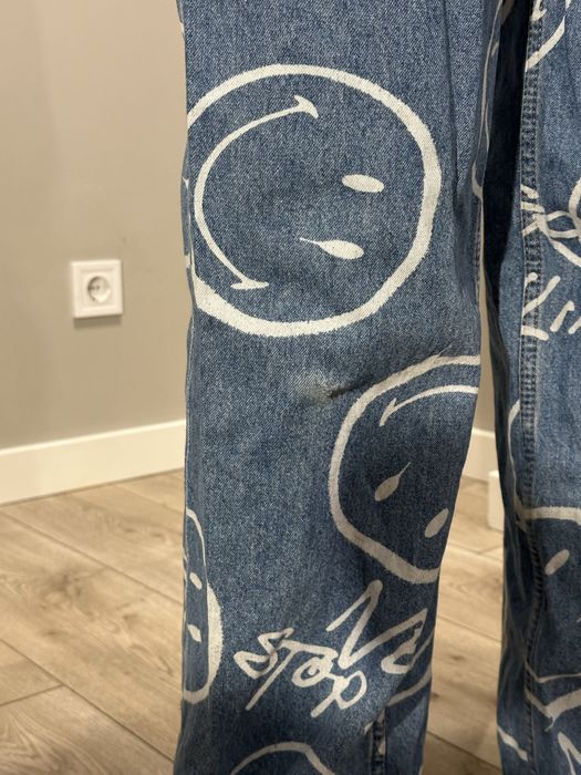 Джинси H&M зі смайлами (розмір EU 38)