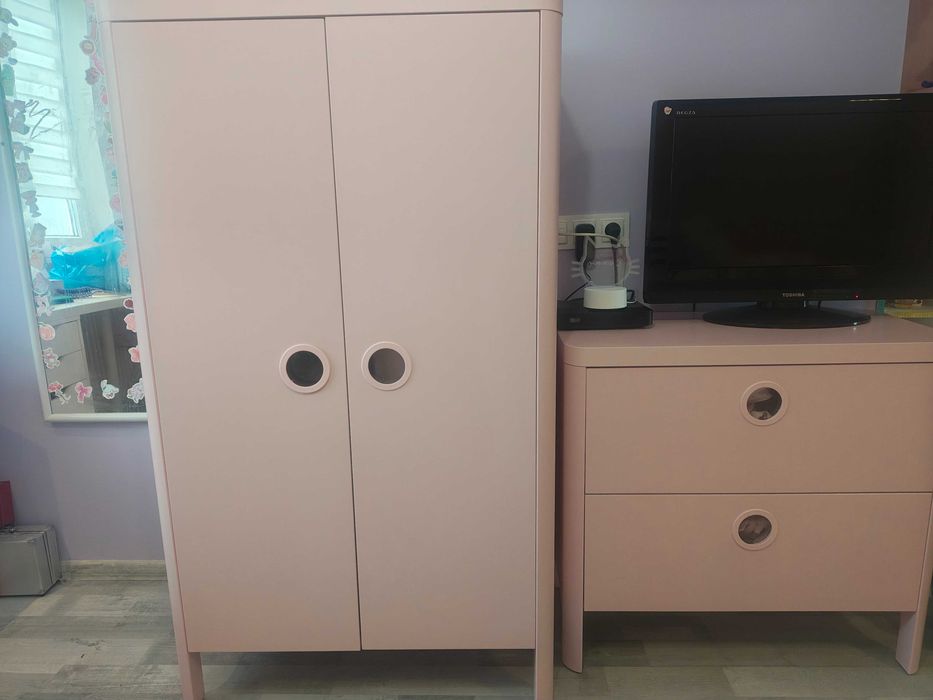 Zestaw szafa i komoda Ikea Busunge