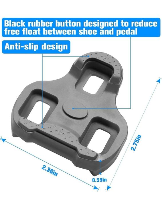 Велосипедні шипи TacoBey Grip, сумісні з педалями Look KEO, сірі 4,5°