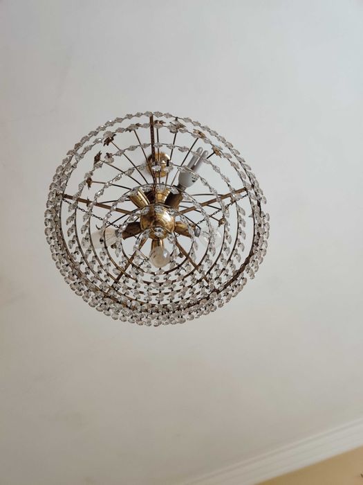 Vendo candeeiro cristal de teto antigo