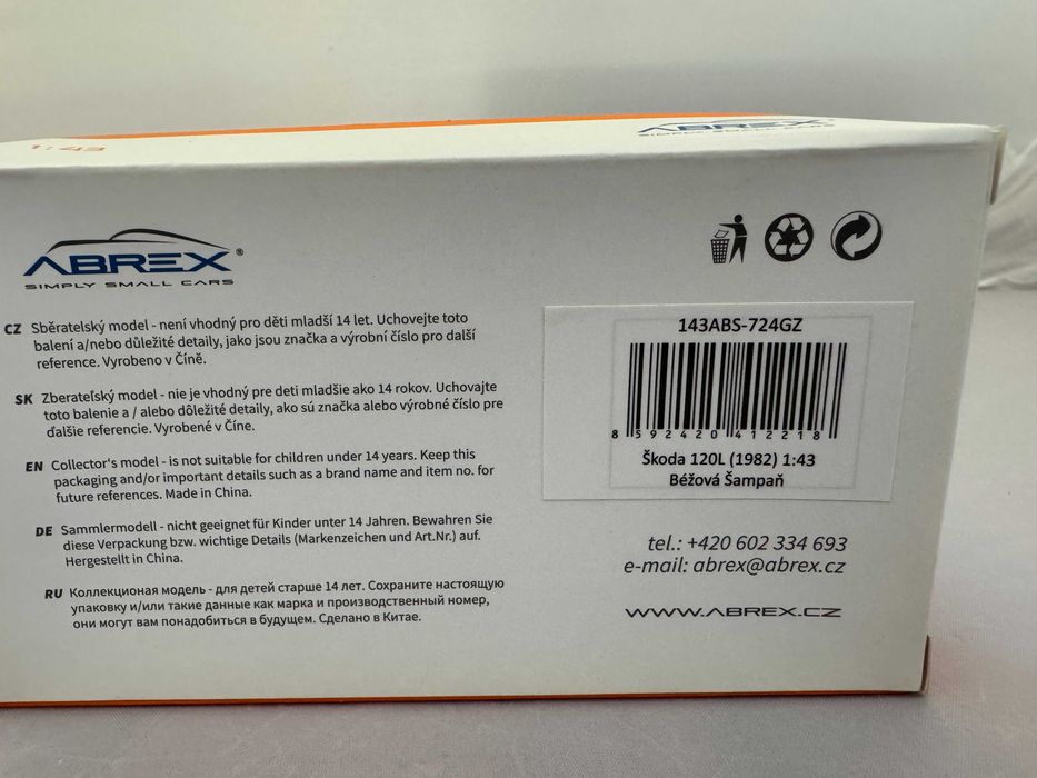 SKODA 120L – ABREX 1:43 – Kolekcjonerski model
