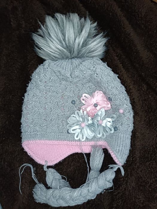 Komplet dla dziewczynki czapka i komin