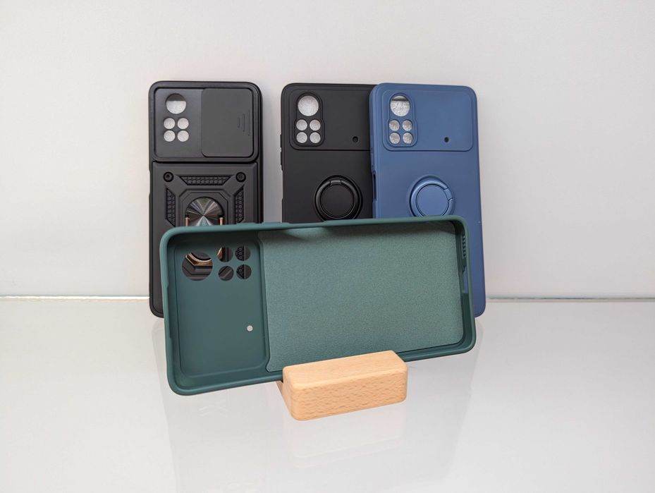 Противоударный чехол Poco X4 pro 5g soft touch с кольцом Чохол