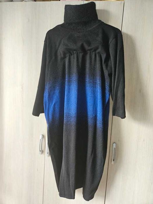 Długa czarna sukienka swetrowa Bonprix rozmiar XL