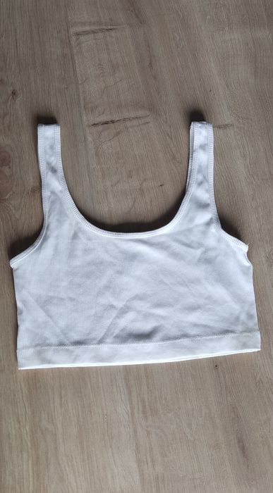 Krótki top biały H&M S