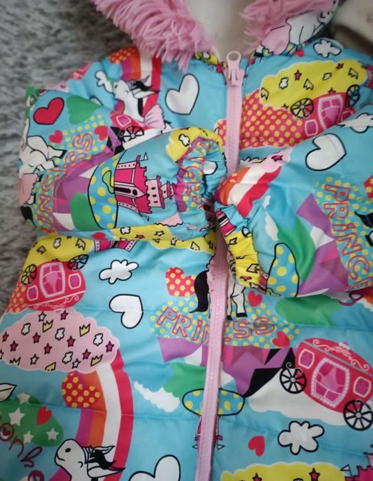 Зимова куртка 86-92 на дівчинку.