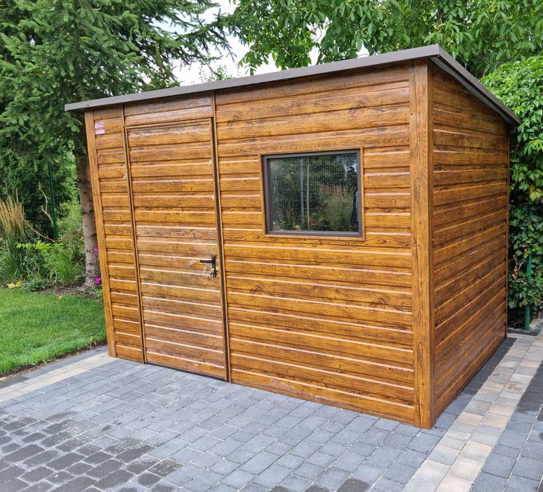 Nowoczesny Domek Ogrodowy z Lamelami