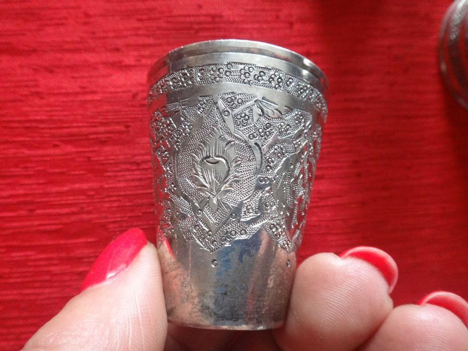 Srebrne kieliszki 6 szt.