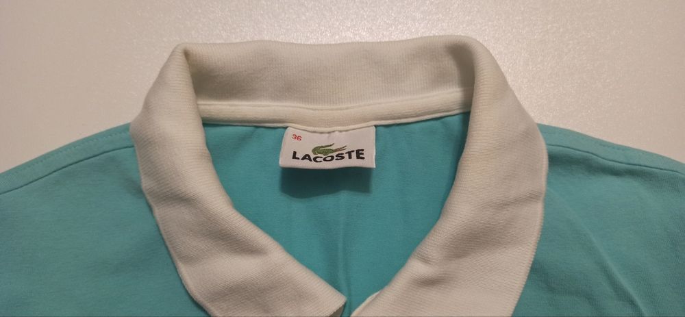 Turkusowa koszulka damska Lacoste rozm. 36